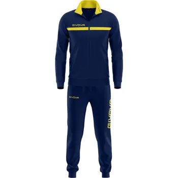 GIVOVA Givova One Polarfleece souprava na zip 2XS MODRÁ|ŽLUTÁ