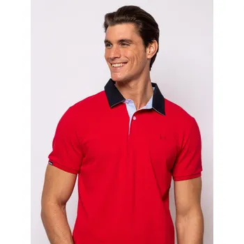 Pánské tričko HEAVY TOOLS Pánská polokošile s krátkým rukávem DELIVER ČERVENÁ