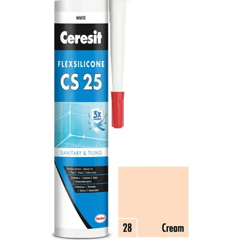 stavební silikon HENKEL Ceresit CS25 Silikon, 280 ml, cream