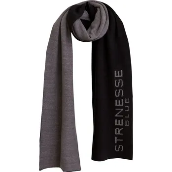 Šála Strenesse Blue Dámská / Pánská pletená šála s podílem vlny černá/šedá