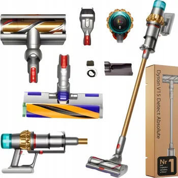 Vysavač Tyčový vysavač DYSON V15 DETECT ABSOLUTE VYSAVAČ ZLATÁ/MODRÁ zlatá