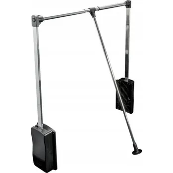 Věšák PANTOGRAF ATM PG-210 60-83cm CHROM/ČERNÝ VÝSUVNÝ VĚŠÁK DO SKŘÍNĚ