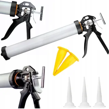 Vytlačovací pistole Vytlačovací pistole na tmely, silikony a lepidla 600ml - ZESÍLENÁ, ODOLNÁ, PRÉMIOVÁ KVALITA