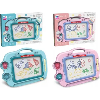 Magnetická kreslící tabulka Alltoys Kreslící tabulka 30 x 22 cm - růžová