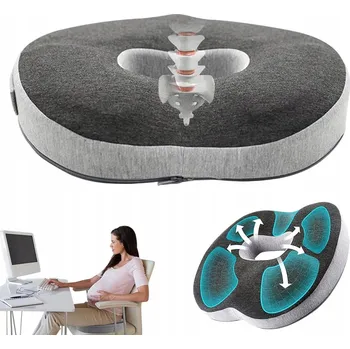 Obraz Ortopedický polštář na sezení XL paměťová pěna černý