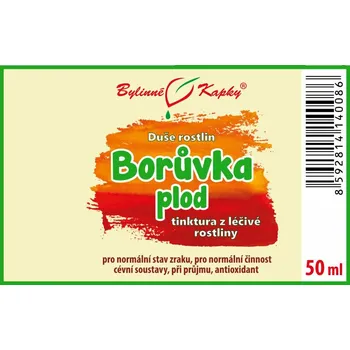 Doplněk stravy Bylinné kapky s.r.o. Borůvka plod tinktura 50 ml | Bylinné kapky