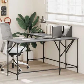 Psací stůl vidaXL Psací stůl 149 x 149 x 75 cm kompozitní dřevo [837586] Barva: šedá sonoma