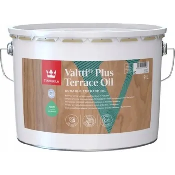 Olej na dřevo Tikkurila Valtti Plus Terrace olej na terasy z dřeva bezbarvý 9 l