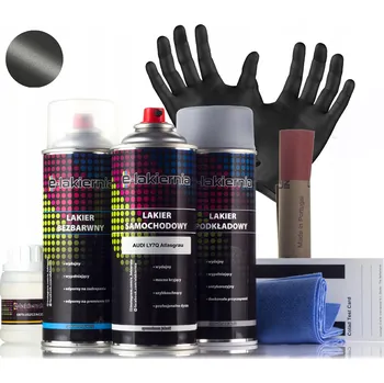 Lak na dřevo AUTOLAK ve SPREJI + ZÁKLADNÍ NÁTĚR + BEZBARVÝ LAK AUDI / VW LY7Q Atlasgrau