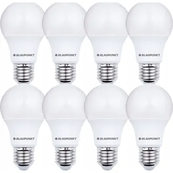 Žárovka LED žárovka Blaupunkt, neutrální bílá, patice E27, A60, 9W, 900lm, 4000K, 8 kusů