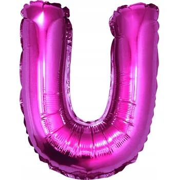 Balónek Fóliový balónek písmeno "U" růžový 35 cm