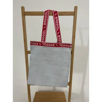 B.E.S. - Petrovice, s.r.o. Látková taška - 31x33cm - vzor Šedá s červeným lemem