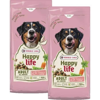 Krmivo pro psa VERSELE-LAGA Happy Life Adult s jehněčím 2x12,5 kg - krmivo pro dospělé psy velkých plemen s jehněčím masem