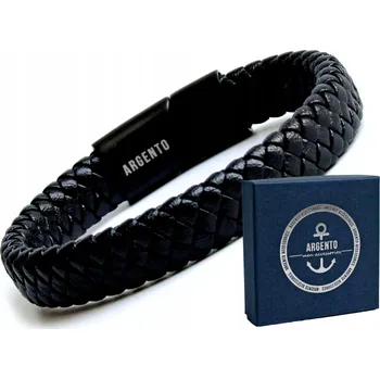 Náramek Pánský náramek Argento 19 cm černý