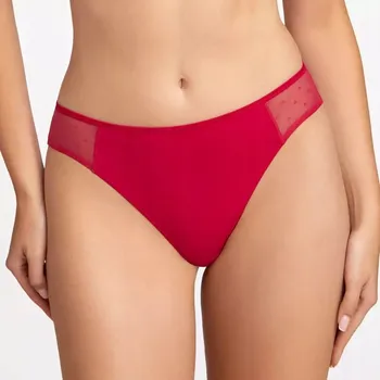 Kalhotky Bezešvé kalhotky Corin Twiggy 02723 kalhotky M červené rubín s puntíky