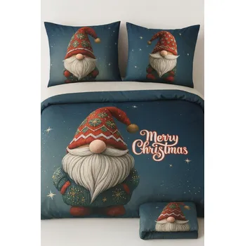 Povlečení Povlečení świąteczna Mikołaj 3D SKŘÍTEK 160x200 bavlněné 100% Produkt PL