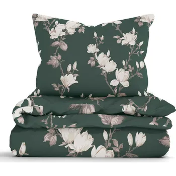 Povlečení Bavlněné povlečení Renforcé - Johari tmavě zelené