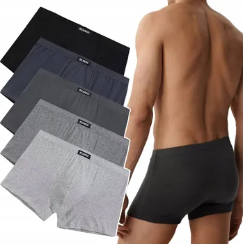 Boxerky PÁNSKÉ BOXERKY Atlantic 5BMH-007 Klasické Slipy z Bavlny 5-BALENÍ - L