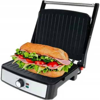 Kuchyňský gril TOASTOVAČ TOUSTOVAČ GRIL ELEKTRICKÝ SILNÝ 2200W ROZKLÁDACÍ 4v1 SENDVIČE PANINI