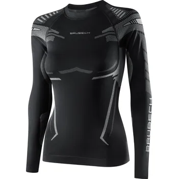 Dámské tričko Brubeck dámské tričko s dlouhým rukávem Dry Barva: Černá, Velikost: S