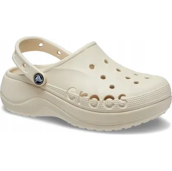 Dámské pantofle Dámské nazouváky Crocs Baya Platform Clog 42.5 v zimní bílé barvě