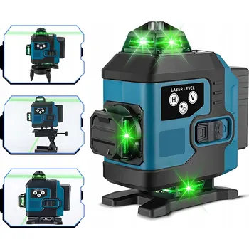 Měřící laser 16 ŘADKOVÁ LASEROVÁ VODVÁHA 4D 360 ZELENÝ LASER SADA