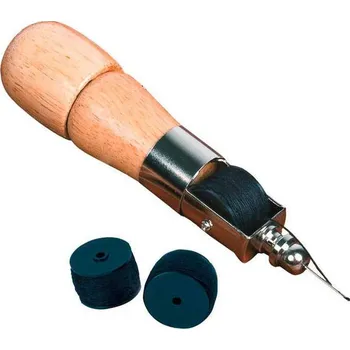 Maximex Šídlo pro ruční šití s dřevěnou rukojetí, 2 náhradní cívky