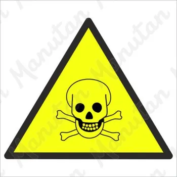 Kancelář Pozor jedovaté látky, samolepka 210 x 210 x 0,1 mm