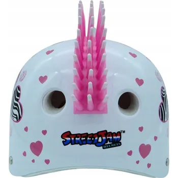 Chránič hlavy Alltoys Helma Zebra se srdíčky velikost M