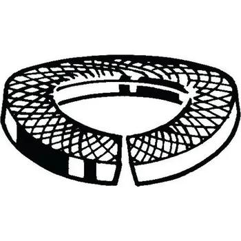 Dílna Pojistná vroubkovaná podložka DIN 128 A Pružinová ocel DIN267-26 Mechanicky pozinkované žlutě pasivované M14