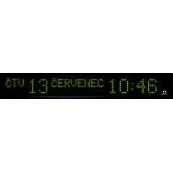 Hodiny Digitální hodiny s kalendářem, jednostranné, zelené, nástěnné