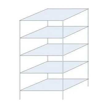 Dílenský regál Kovový regál Taranis, základní, 200 x 100 x 80 cm, 2 330 kg, 5 polic, stříbrný