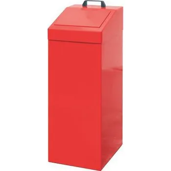 Odpadkový koš Kovový odpadkový koš na tříděný odpad, objem 100 l, červený