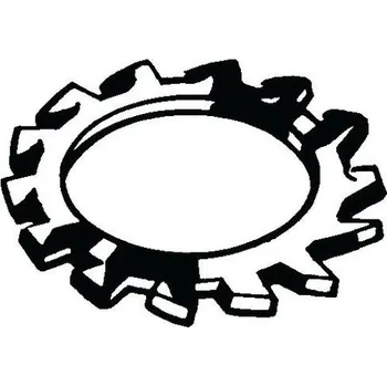 Dílna Pojistná podložka s vnějším ozubením DIN 6797 A Pružinová ocel 350-425 HV10 Pozinkované M20