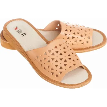 Dámské pantofle Wójciak Podhalí dámské pantofle přírodní kůže korek otevřený prst