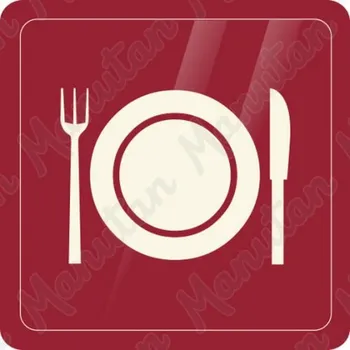 Restaurant, samolepka 90 x 90 x 0,1 mm, červená