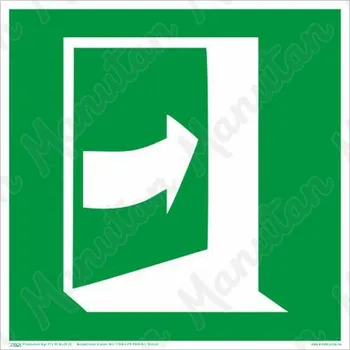 Dveře se otevírají tlačením na pravé straně, plast 200 x 200 x 1,1 mm, fotoluminiscenční