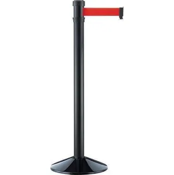 Stavebniny Zahrazovací sloupek s pásem Manutan Expert Matt, 2 m, červený