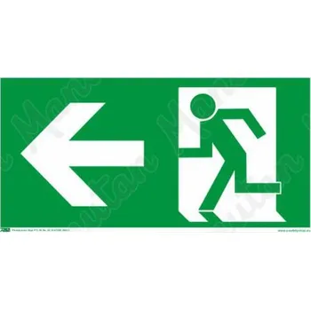 Kancelář Únikový východ vlevo, samolepka 200 x 100 x 0,4 mm, fotoluminiscenční