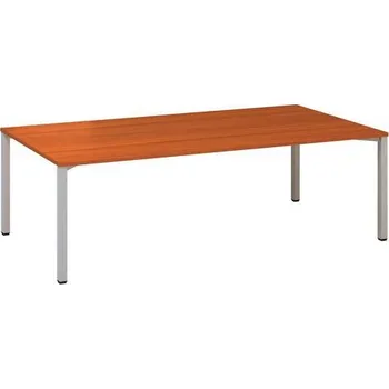 Konferenční stůl Alfa 420 s šedým podnožím, 240 x 120 x 74,2 cm, dezén třešeň