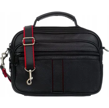 Kabelka Kaletnik kabelka z pravé lícové kůže černá