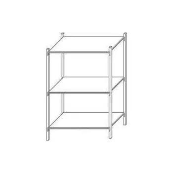 Dílenský regál Kovový regál Andras, základní, 200 x 250 x 80 cm, 1 200 kg, 3 police, pozink