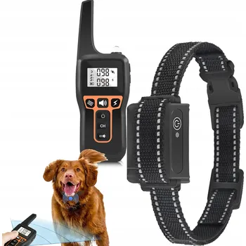 Obojek pro psa ELEKTRONICKÝ VÝCVIKOVÝ OBOJEK PRO PSA S DOSAHEM 1000M A VODĚODOLNÝM DÁLKOVÝM OVLADAČEM