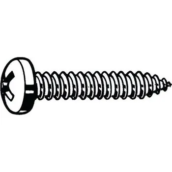 Samořezný šroub s válcovou vypouklou hlavou s křížovou drážkou Phillips DIN 7981 C-H Ocel Poniklované ST3,5X19MM