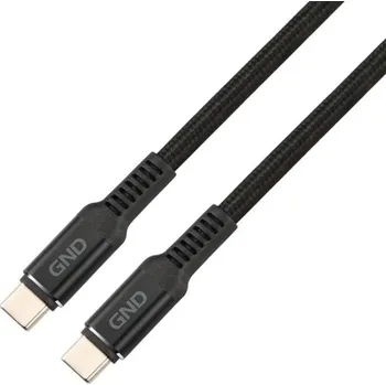 GND USB-C / USB-C, 2m, 100W, opletený (USBCC200MM02) černý
