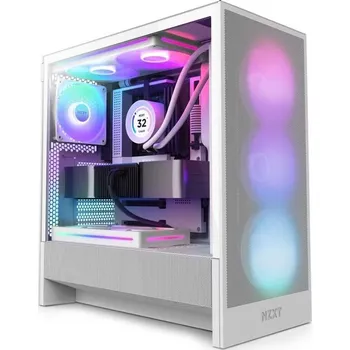 PC skříň NZXT H5 Flow RGB (CC-H52FW-R1) bílá