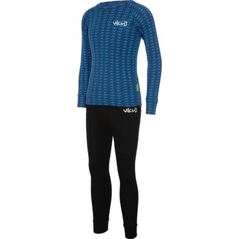 VIKING Dětské turistické spodní prádlo Viking Nino MODRÁ|ČERNÁ