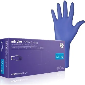 Rukavice na úklid NITRYLEX beFree long - prodloužené nitrilové rukavice (100 ks) Velikost XL (9-10)