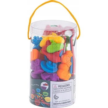 ostatní stavebnice Vzdělávací vozidla Ikonka, vícebarevná plastová stavebnice, 36 dílů, pro děti od 3 let