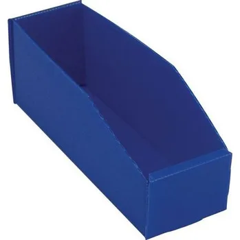 Úložný box Plastový box PP, 10,5 x 9 x 28 cm, modrý